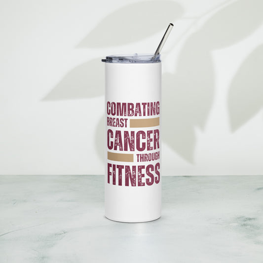 Breast Cancer Fitness Stainless Steel Tumbler